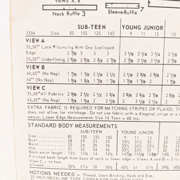2/$20 Vintage Butterick Pattern 3354 - Picture 4 of 4